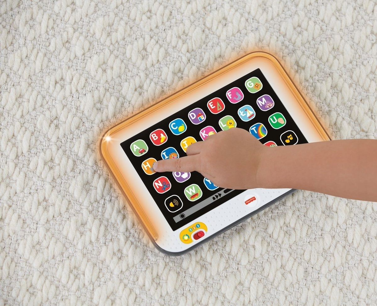 FISHER-PRICE tablet interaktywny piosenki, muzyka, dźwięki J.ANGIELSKI