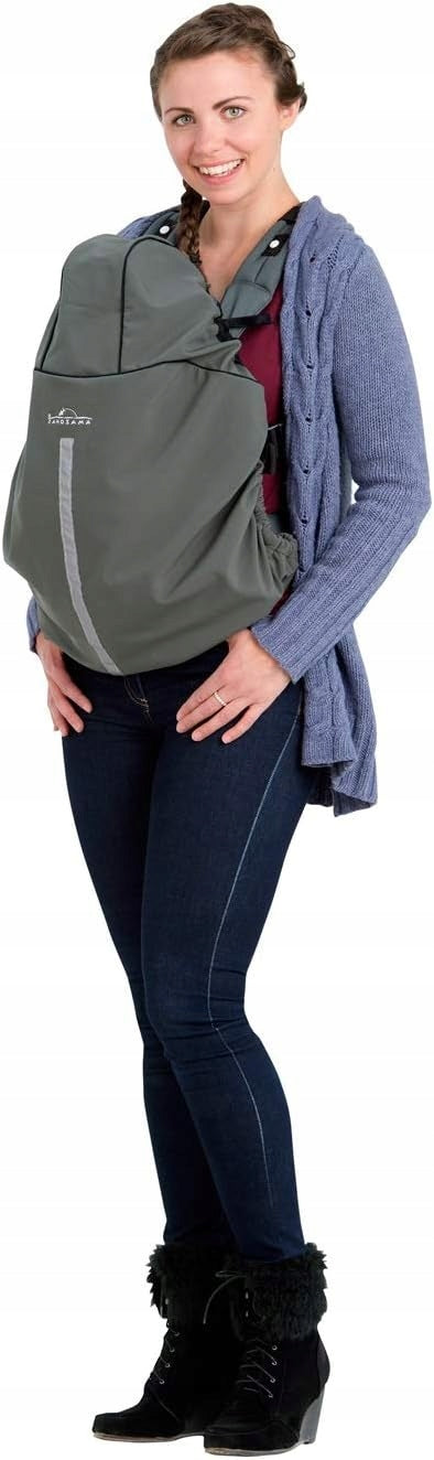 AMAZONAS pokrowiec na nosidełko Softshell szary, uniwersalna ochrona z odblaskiem i polarem