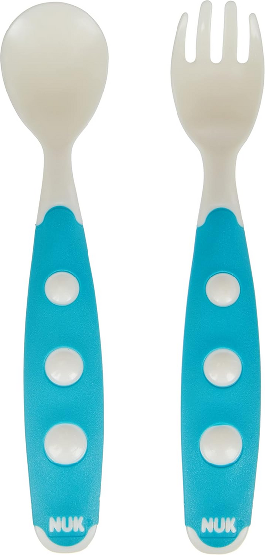NUK Easy Learning mini σετ μαχαιροπίρουνα κουτάλι πιρούνι 12 εκ. 8μ+