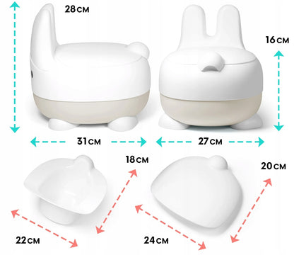 SUPERBE BEBEpotty with removable insert and covercolour white and bluedimensions shown in one of the