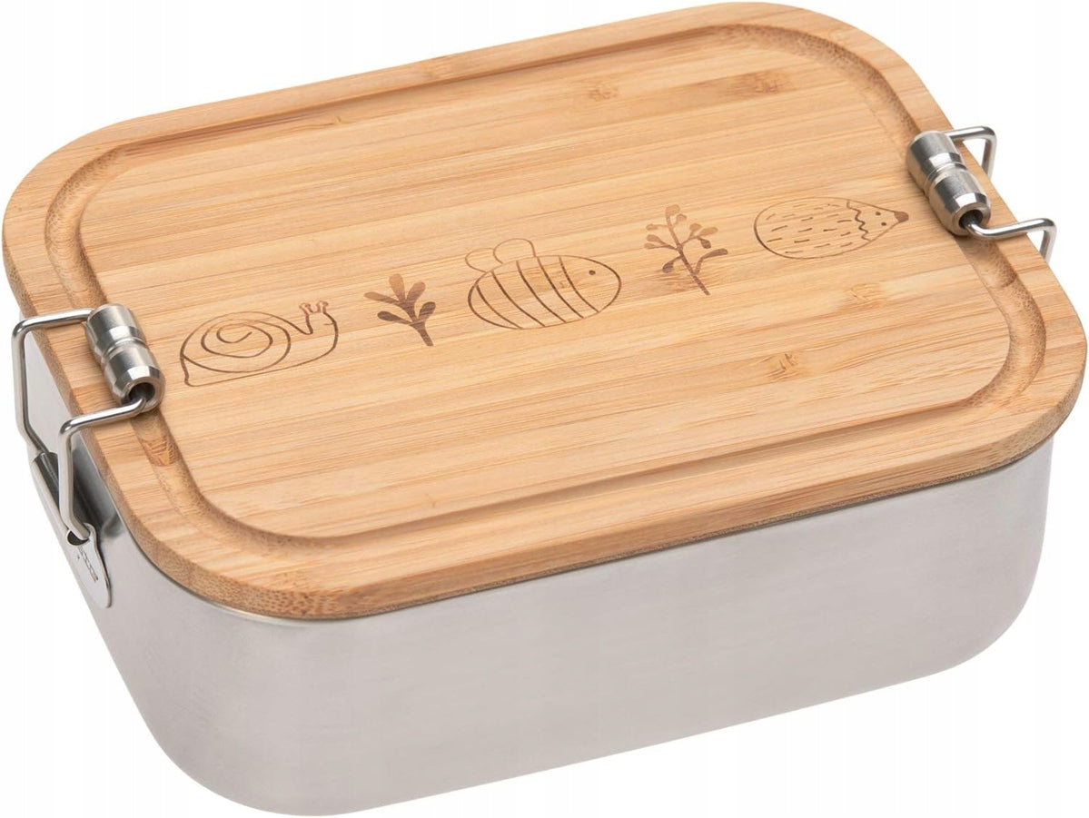 LÄSSIG Garden Explorer acél-bambusz uzsonnás doboz 12,7 17 db,5 cm