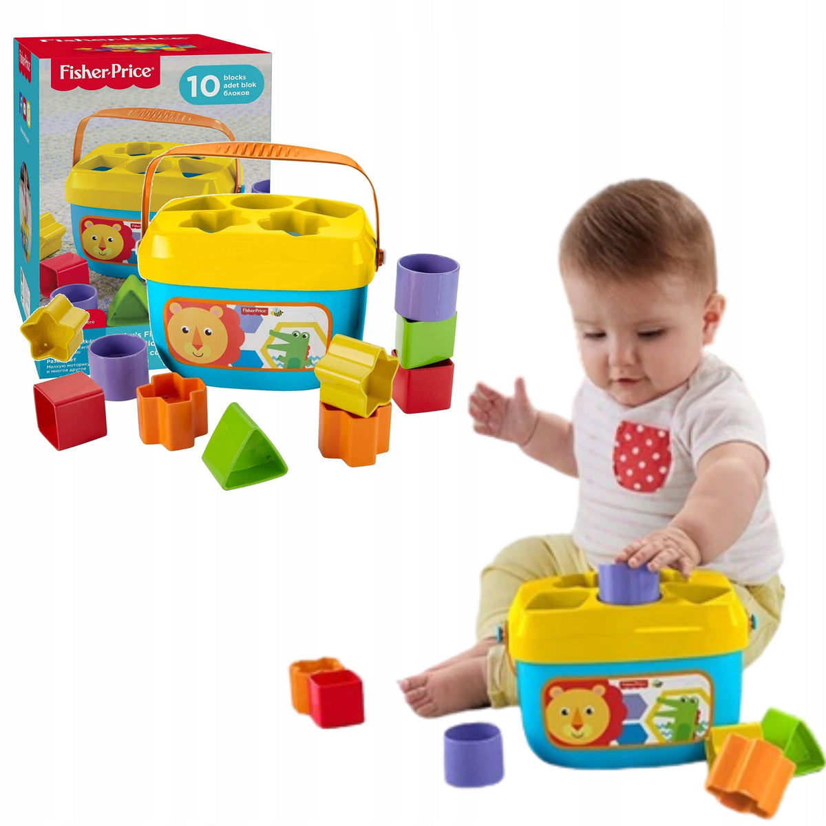 FISHER-PRICE sortator Primele cuburi 10 cuburi 6m+