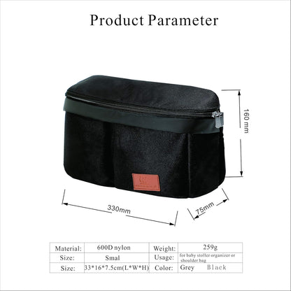 stroller organizer made of high-quality materials used in baby stroller production