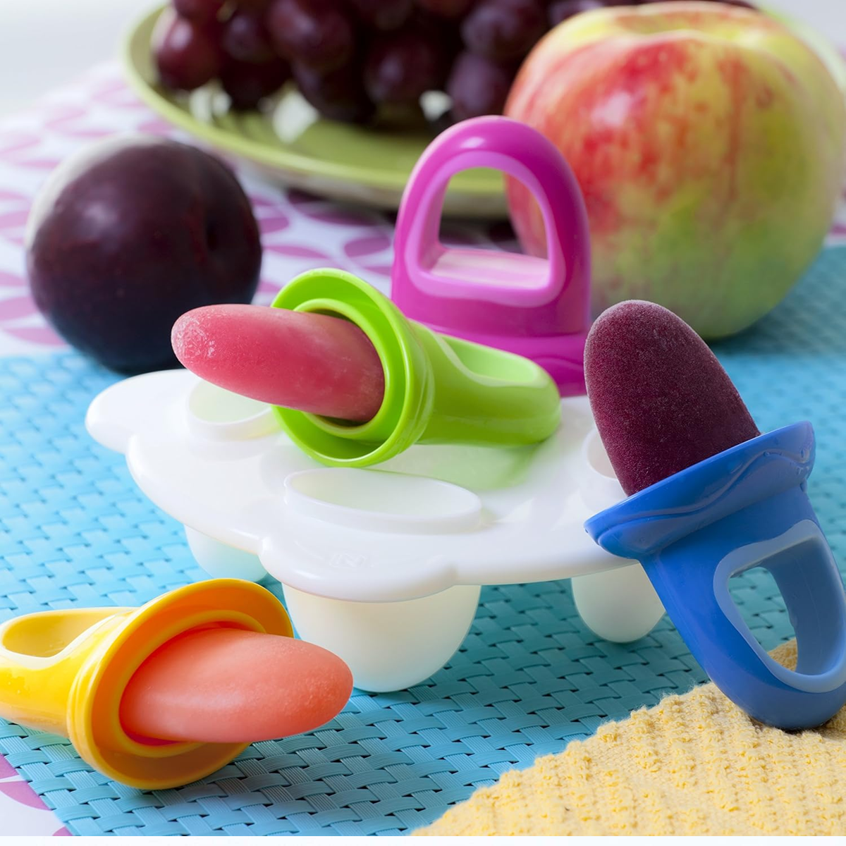 NUBY cumi alakú jégkrém forma 4 db + fagyasztó tálca