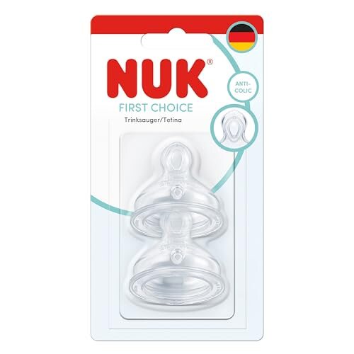 NUK First Choice smoczki do butelek XL 2 szt. 6+ silikonowe smoczki ortodontyczne do butelki