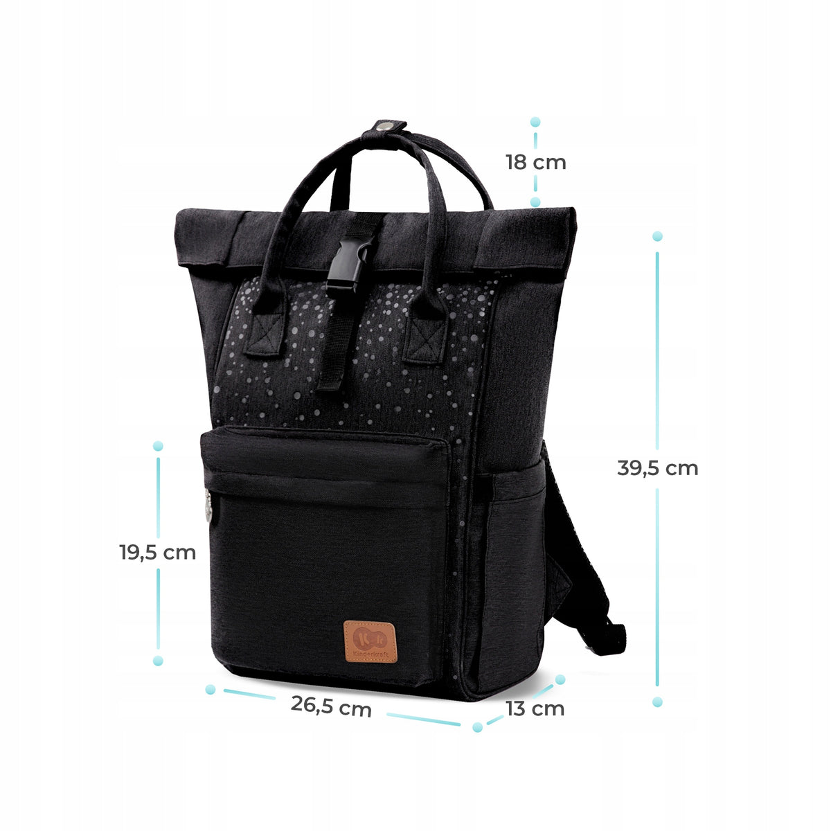 KINDERKRAFT MOONPACK CONFETTI rugzak voor luiers en accessoires