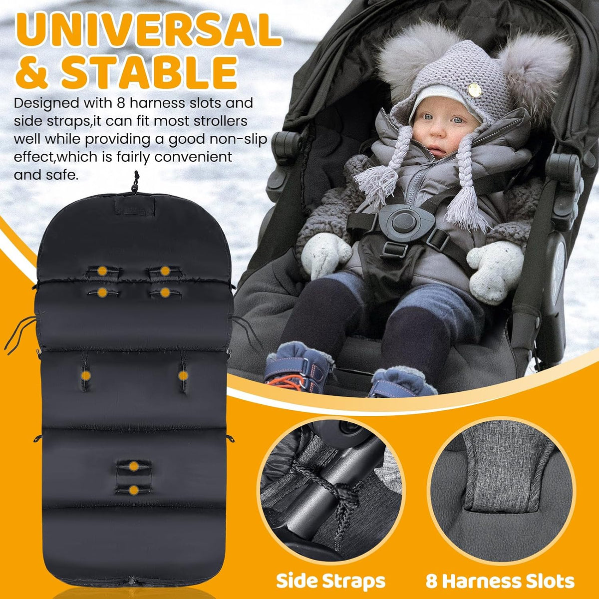 IWYWIND universal stroller footmuff cover 95x50