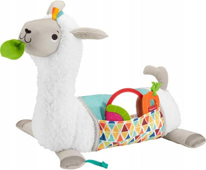 FISHER-PRICE GLK39 Lama do zabawy na brzuszku, biała zabawka 0+ z akcesoriami do rozwoju dziecka