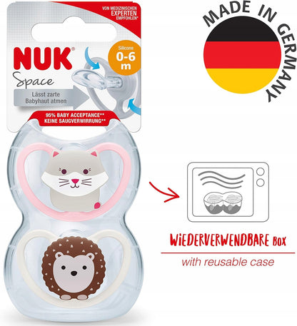 NUK Space smoczek uspokajający silikon x4 0-6msc +box