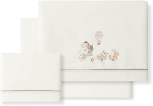 INTERBABY 3 részes ágyneműgarnitúra 60x120 / 40x60 / 103x150 + függődísz