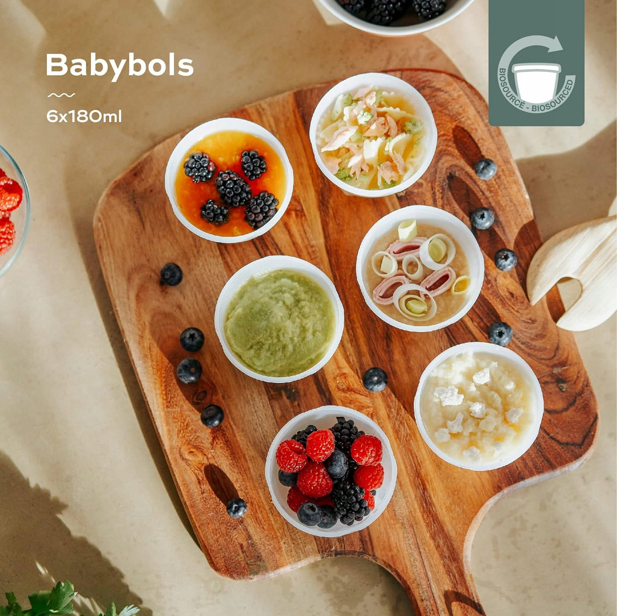 BABYMOOV Babybols recipiente 6 x 180 ml ECO bio-material