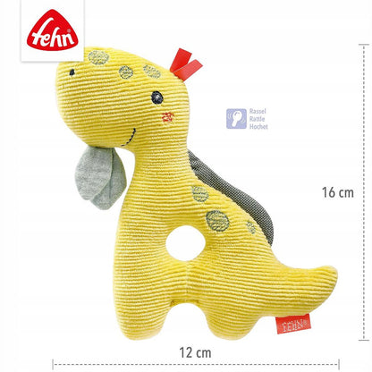 FEHN Happy Dino rammelaar grijper voor baby's 16cm