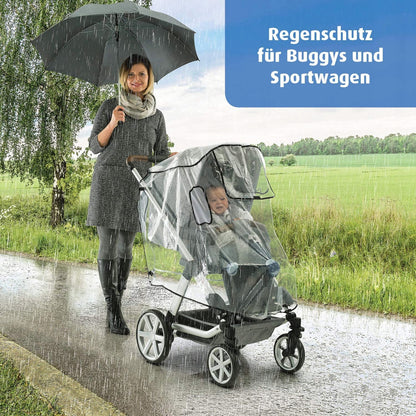 REERuniversal rain coverGood, new condition, replacement packaging Resistant to drizzle, rain, snow and