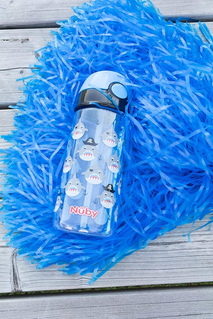 NUBY Szívószálas Tritán Kulacs, szívószálas itatópohár, 4 hónap+ 540 ml CÁPA