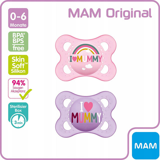 MAM ORIGINAL Schnuller x2 0-6m +Box