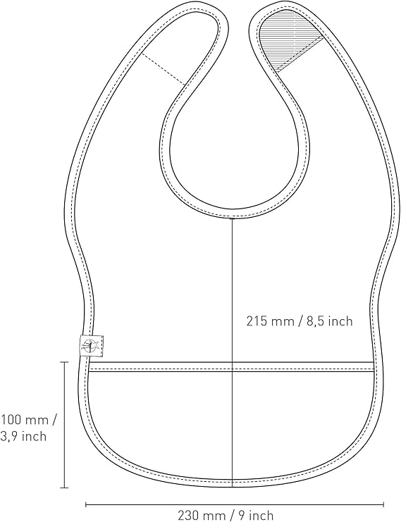 LASSIG Velcro bib with pocket