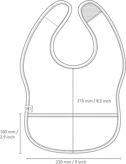 LASSIG Velcro bib with pocket