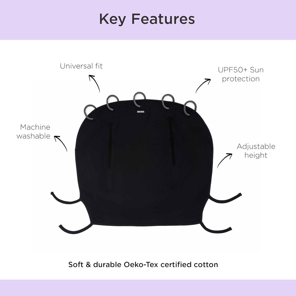 DOOKY sun shade with UPF50+