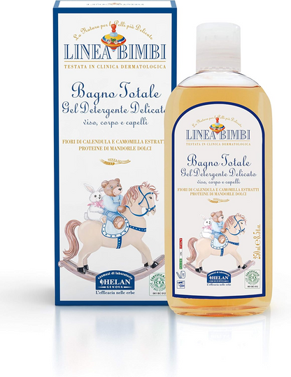 HELAN Linea Bimbi babaápoló szett SAMPON KRÉMEK PÚDER TÖRLŐKENDŐK