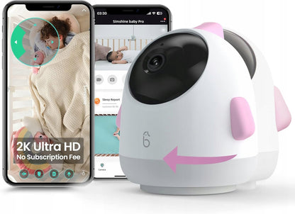 SIMSHINE Baby Pro caméra babyphone électronique 2K FHD + mât