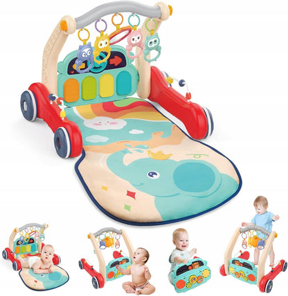 TAPIS d'éveil avec piano 2-en-1 POUSSETTE trotteur
