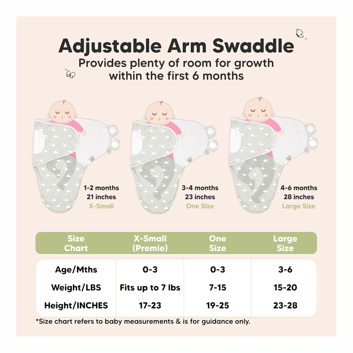 KEABABIES swaddle, sleep sack x3