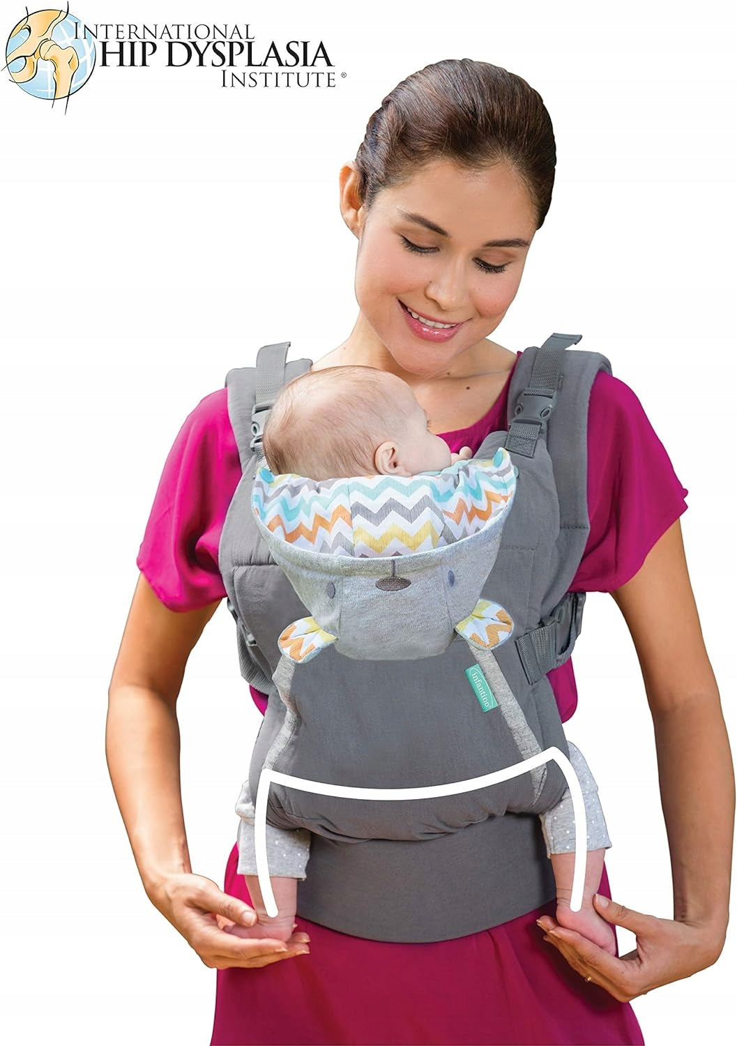 INFANTINO Cuddle Up nosidełko ergonomiczne 5,5 - 18 kg z kapturem