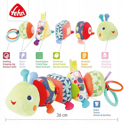 FEHN Color Friends rupspuzzel met klittenband SENSORISCH 36 cm
