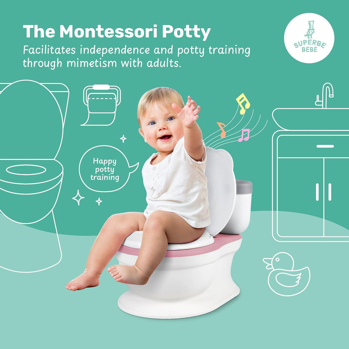 SUPERBE BEBE interactive potty My First Toilet