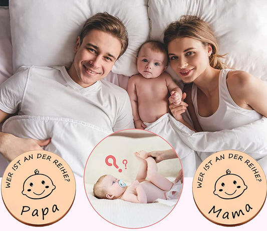 KIYOYI moneda de acero para tomar decisiones MAMÁ o PAPÁ 3 cm