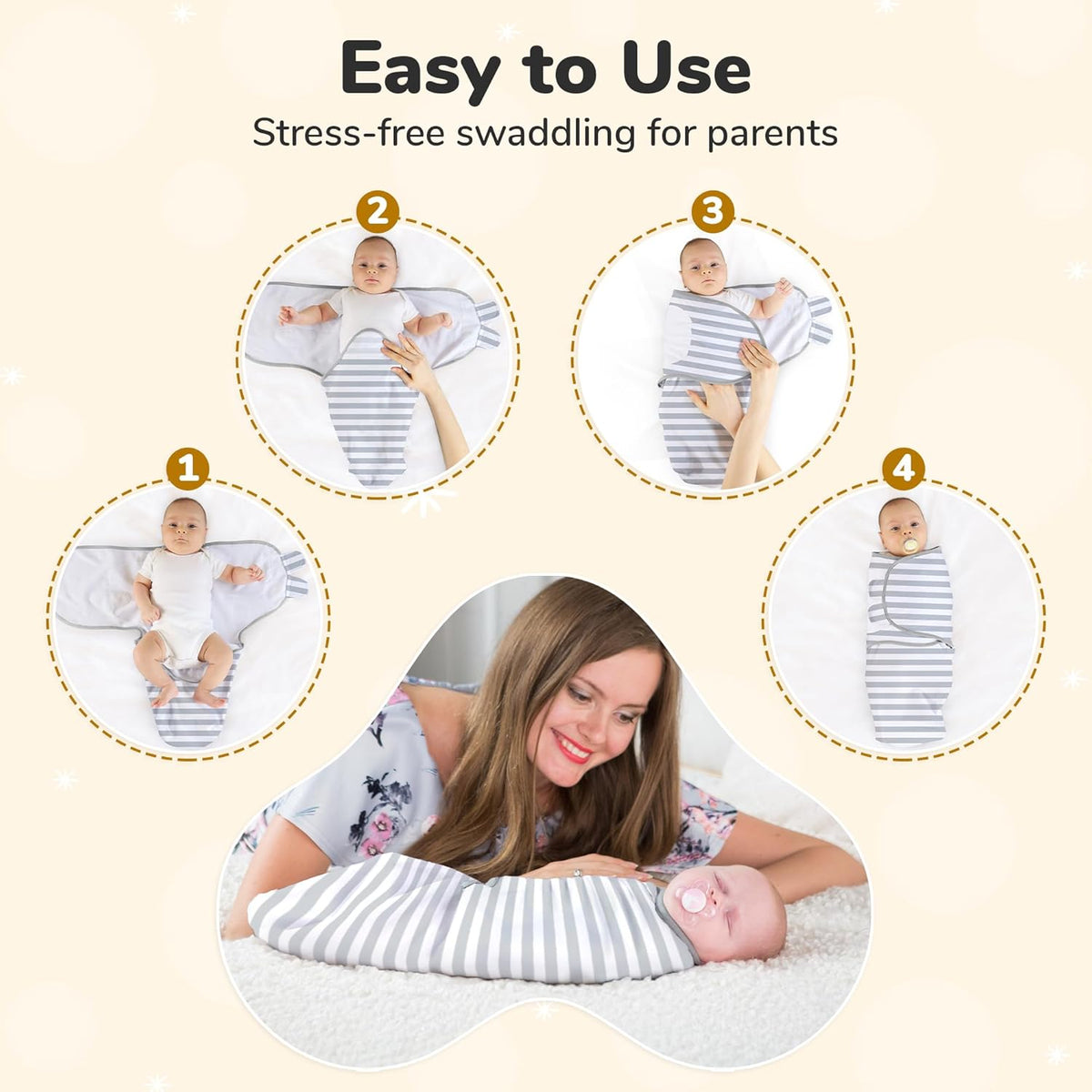 MAMA CHEETAH cotton swaddles
