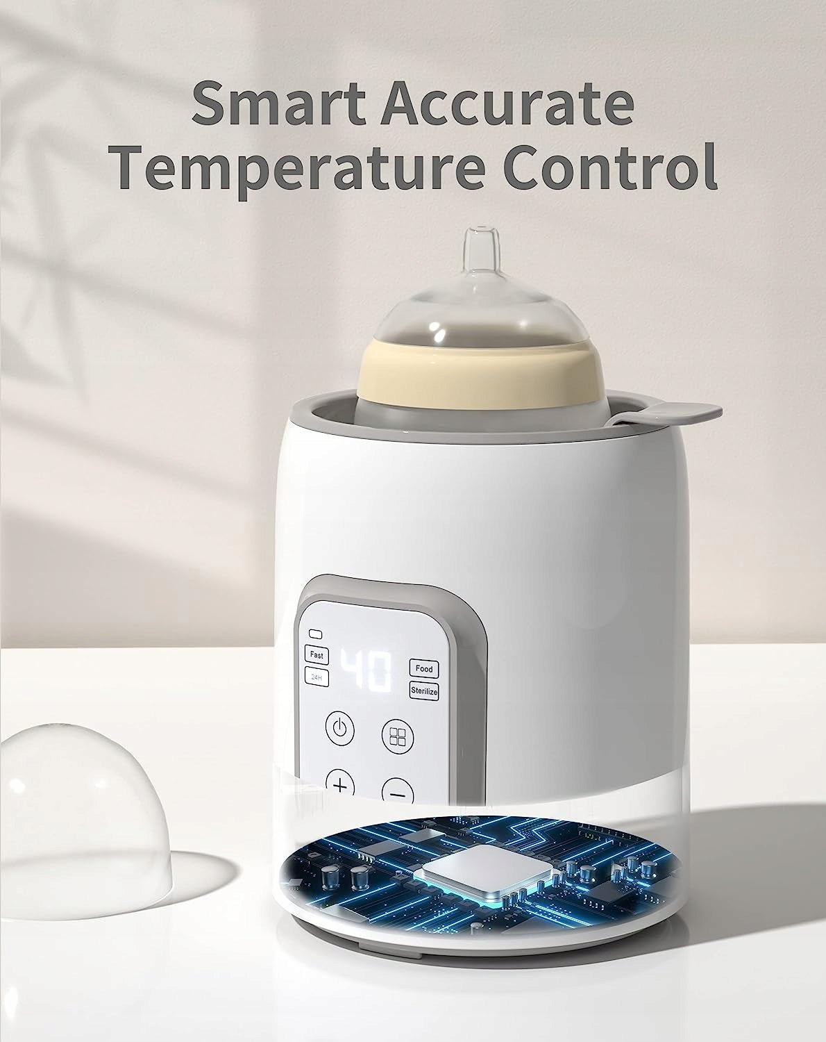 GROWNSY 8-in-1 sterilisator en flessenwarmer