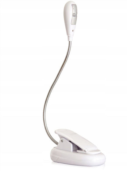 REER Mummy&Me lampka nocna LED z elastyczną szyjką na klips – biały wysokość całości 29 cm baterie 3 x AAA (brak w…