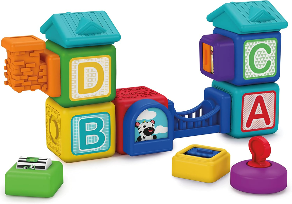 BABY EINSTEIN Connectables Bridge & Learn magnetické stavební bloky 15 kusů