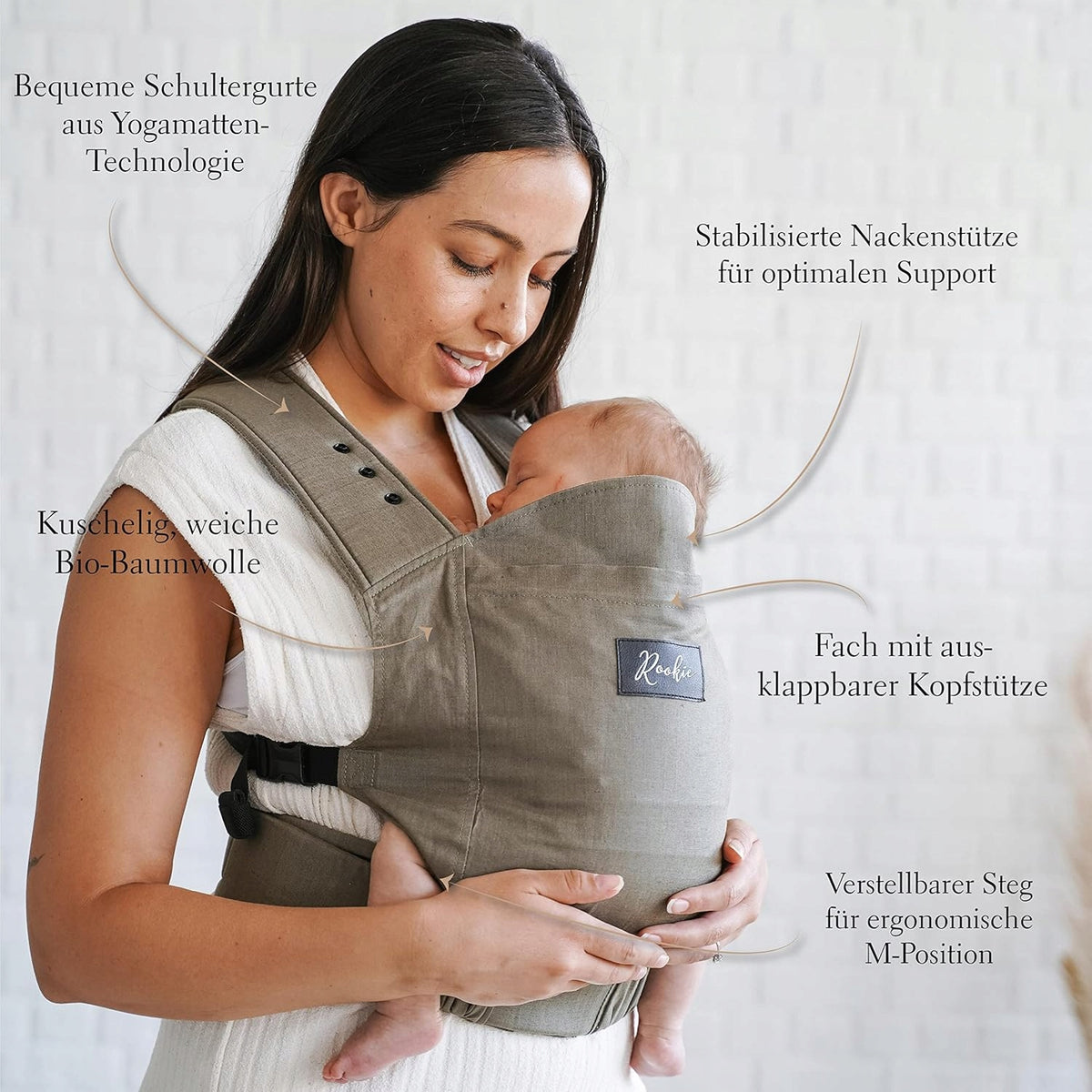 ROOKIE nosidełko ergonomiczne 3-15kg ORGANIC
