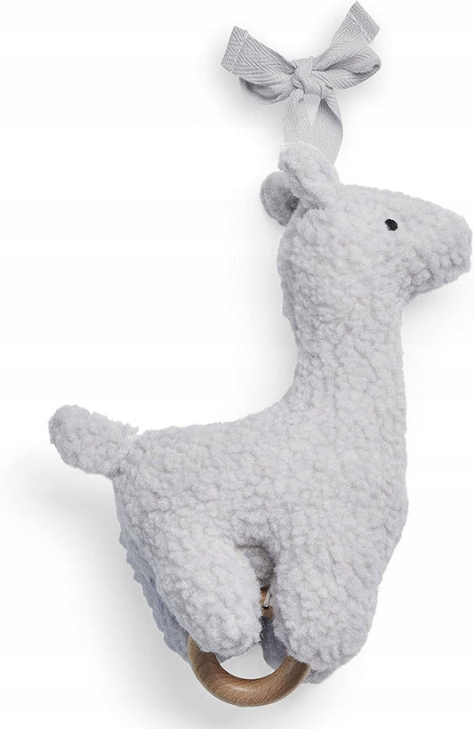JOLLEIN przytulanka z pozytywką zawieszka LAMA 20 cm, szara, miękka zabawka dla niemowląt