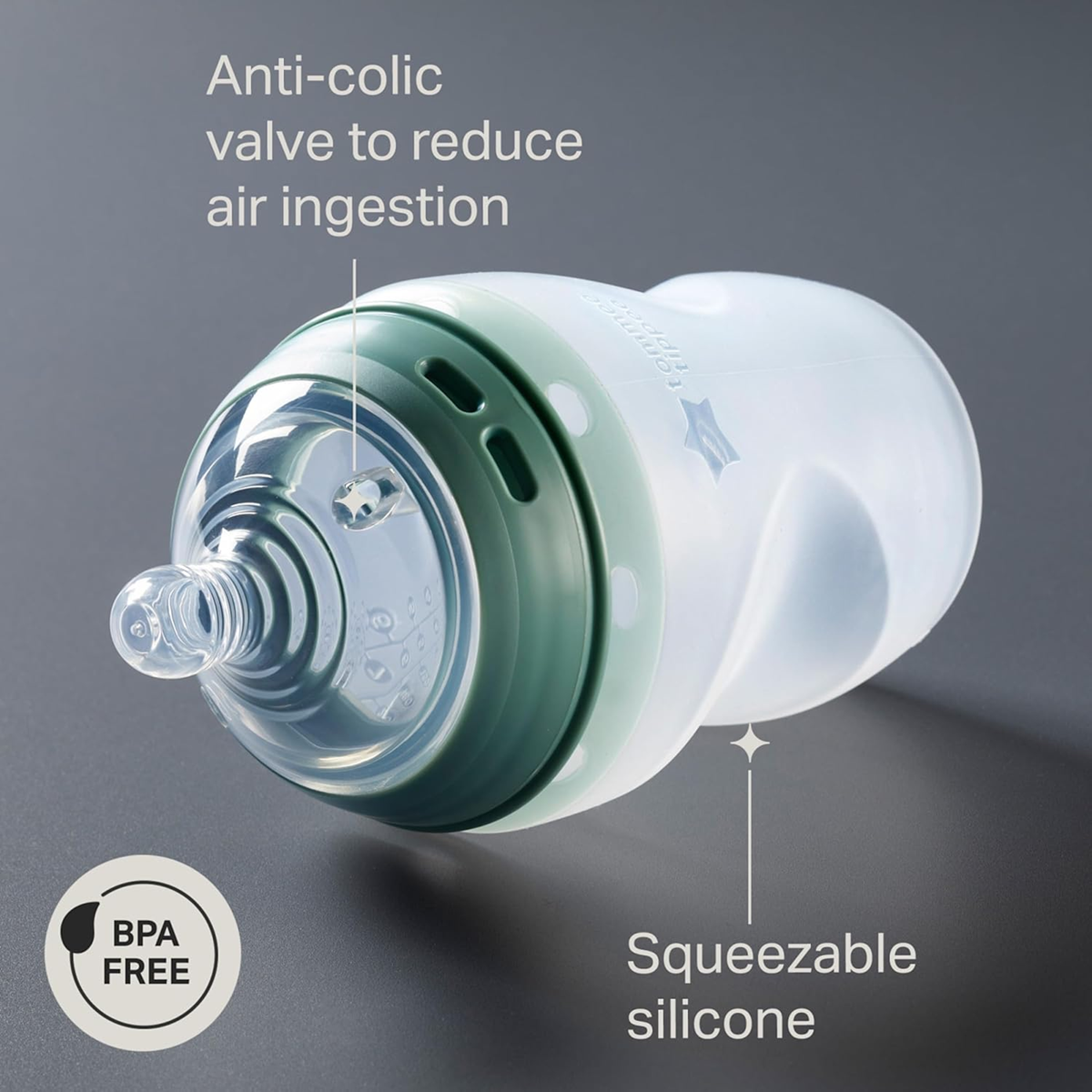 TOMMEE TIPPEE closer to nature-flaske SOFT FEEL SILICONE 260ml