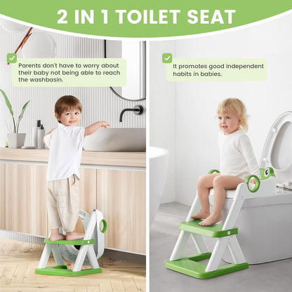 COOSEYA 2-in-1 toilet seat with steps
