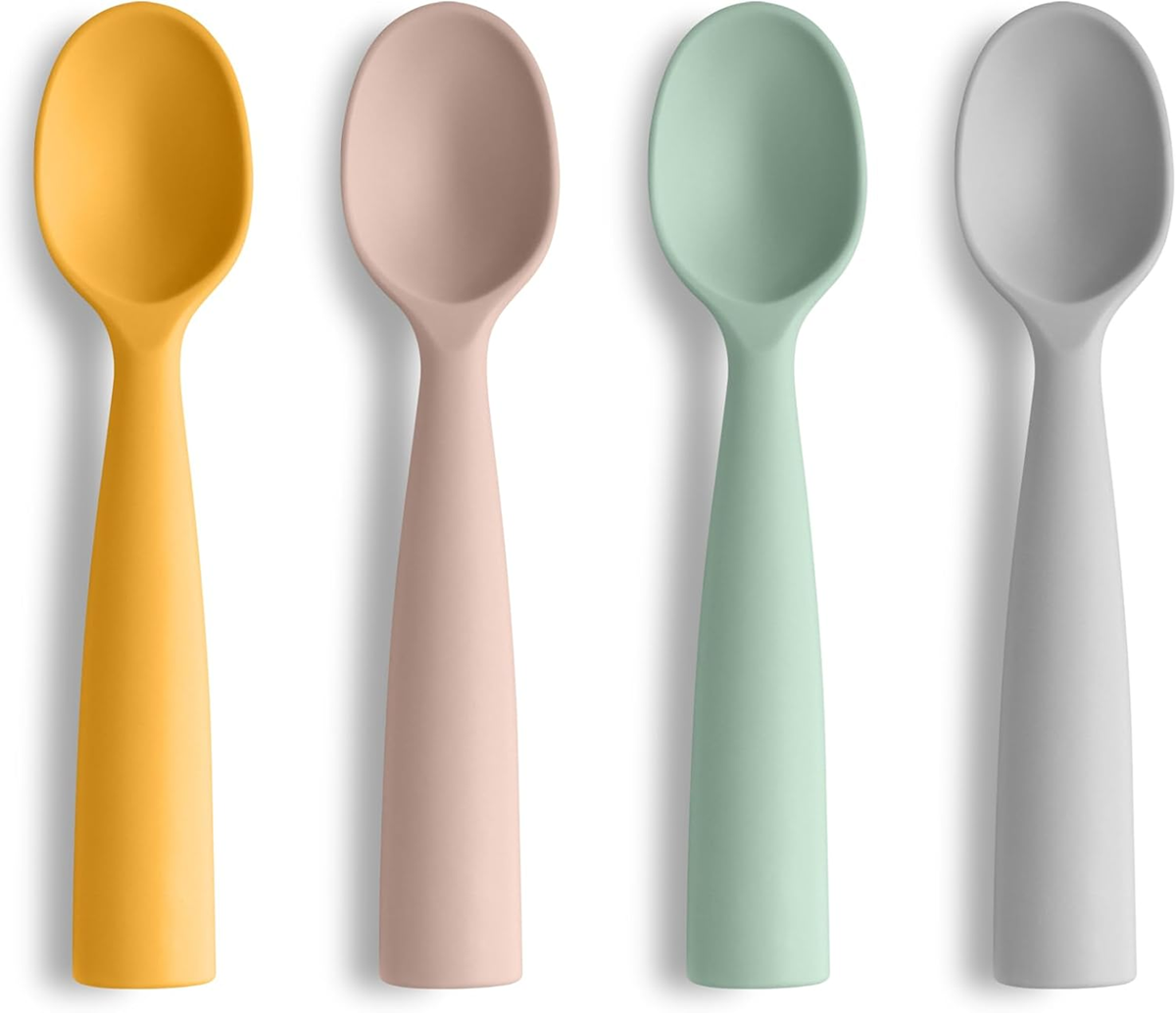 VICLOONset of spoons x4colours yellow, pink, green, greydimensions shown in one of the photos under the