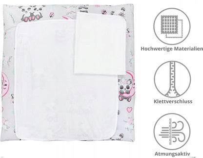 TUPTAM matelas à langer doux avec 2 housses 75x50 cm