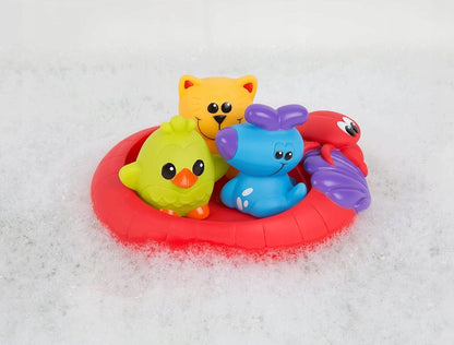 PLAYGRO Splash and Float gumijátékok fürdéshez 6 hónap+ 4 db