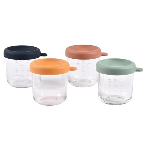 Béaba Sunrise glasbeholdere til mad med låg 250ml x4