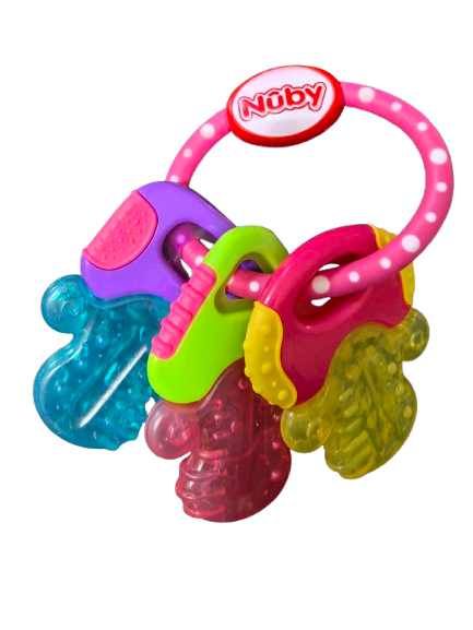 NUBY IcyBite szilikon hűthető rágóka 9 14 db cm KULCSOK