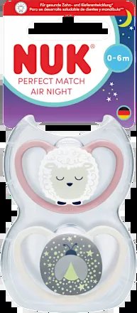 NUK Perfect Match Air Night Beruhigungsschnuller 0–6 Monate