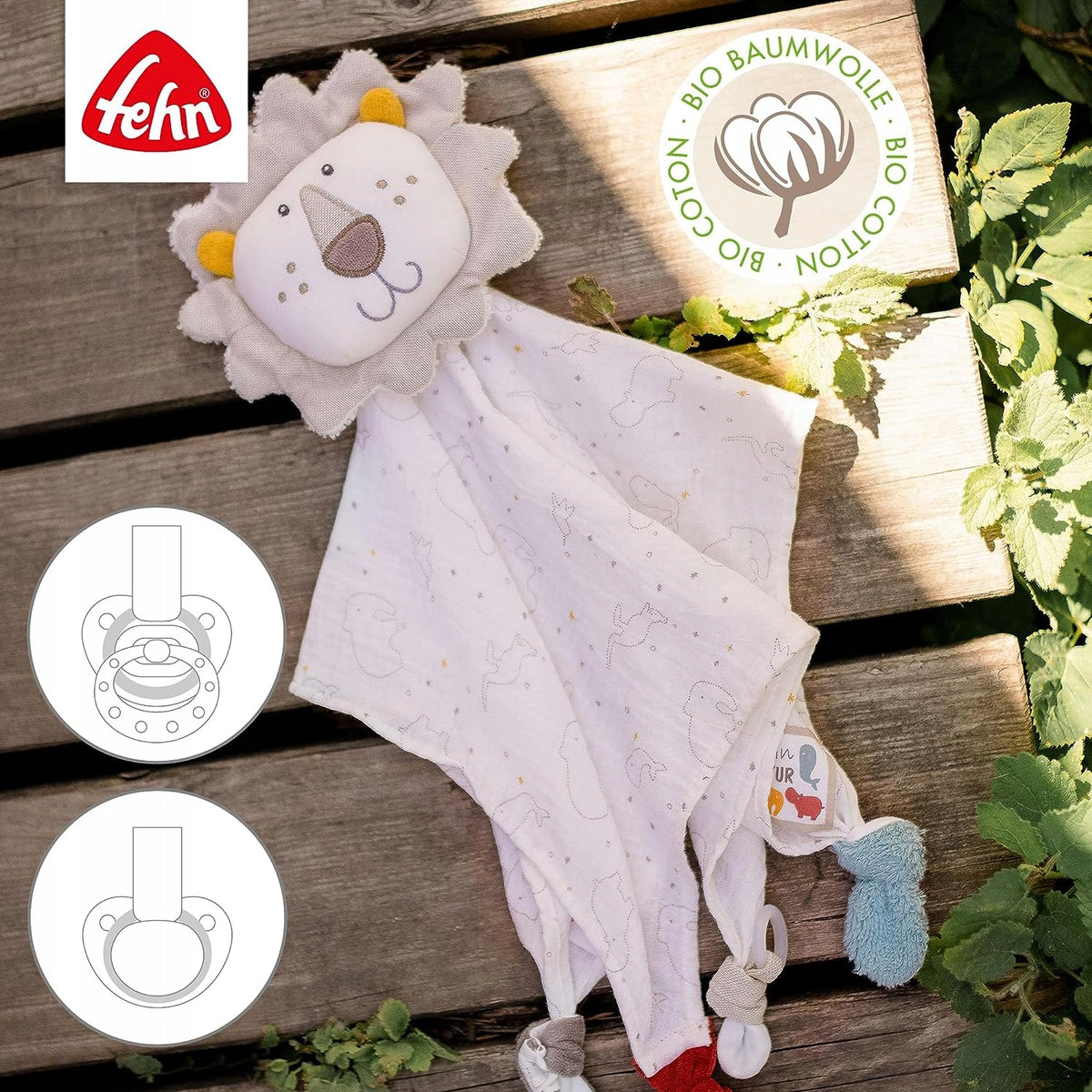FEHN lion comforter cuddly toy