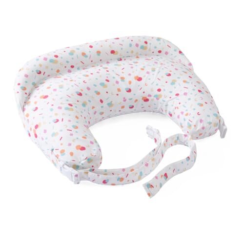 Boppy Deluxe poduszka do karmienia z pokrowcem 0m+ miękka poduszka z kolorowym wzorem do karmienia i odpoczynku