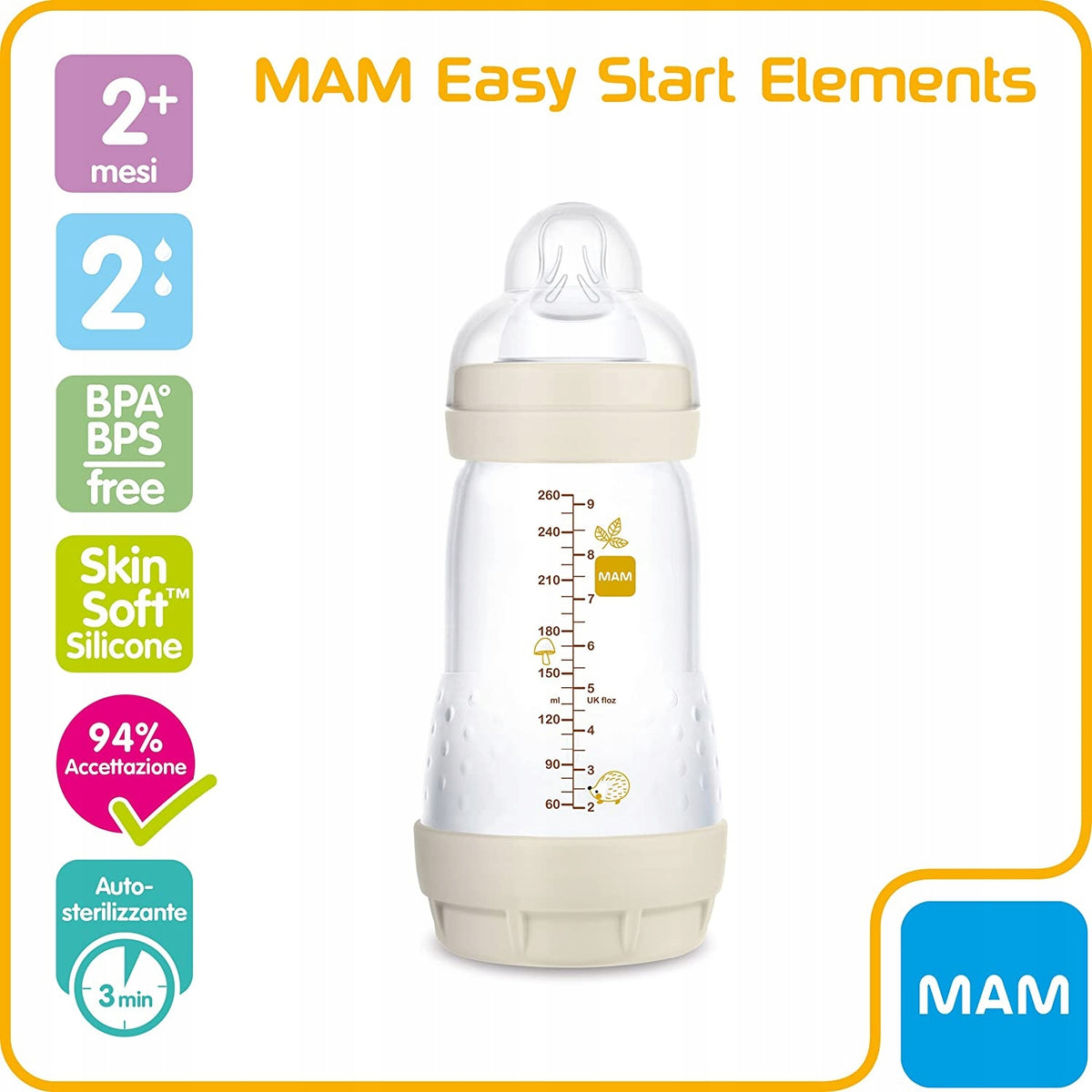 MAM Easy Start anti-koliekfles 260 ml 2 m+