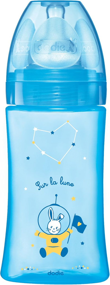 DODIE biberon 270 ml tetină 2 flux mediu 0-6 luni IEPURE