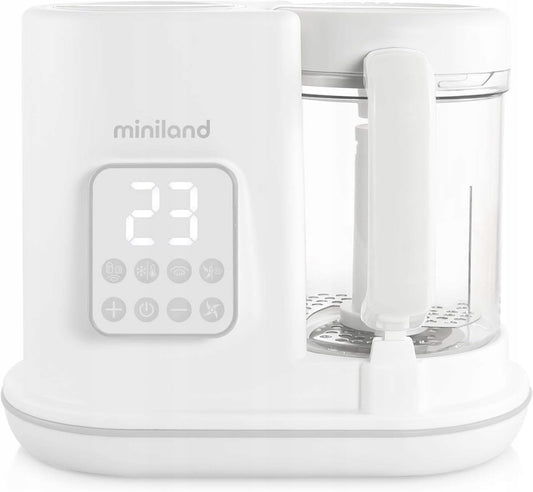 MINILAND Chefy 6 robot de cocina 6 en 1 vaporera batidora + pinzas medidor bolsa