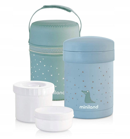 MINILAND Thermetic termos obiadowy 700 ml + 2 pojemniki i etui z uchwytem